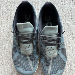 On Running Women's Mesh Teal and Gray Athletic Shoes